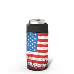 FrostBuddy Universal Buddy Insulated Can Cooler | Fits 12oz Cans, Slim Cans & Bottles | Stainless Steel Drink Holder - 1 of 4