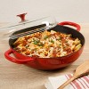 Crock Pot 5 Quart Enameled Cast Iron Multi-Use Everday Pan With Borosilicate Lid in Red - 2 of 4