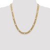 Black Bow Jewelry Men's 7.5mm 10k Yellow Gold Solid Concave Figaro Chain Necklace - 2 of 4