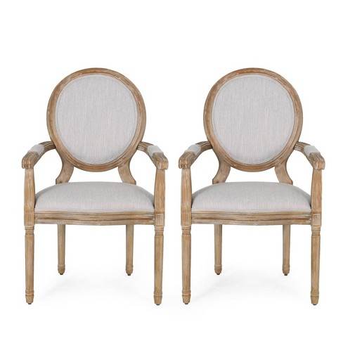 Phinnaeus french country fabric deals dining chairs