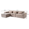 WJShome Modular Sectional Sofa Couch,118.62" L Shaped Cloud Couch with 1 ottomans,Minimalist 4 Seater Convertible Sofa for Living Room - 3 of 4