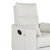 Vynxaria Upholstered Swivel Recliner Manual Rocker Recliner Chair Baby Nursery Chair - 2 of 4