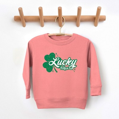 The Juniper Shop Lucky Vibes Clover Youth Ultra-Soft Graphic Sweatshirt