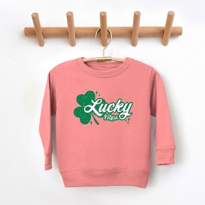 The Juniper Shop Lucky Vibes Clover Youth Ultra-Soft Graphic Sweatshirt - 1 of 3