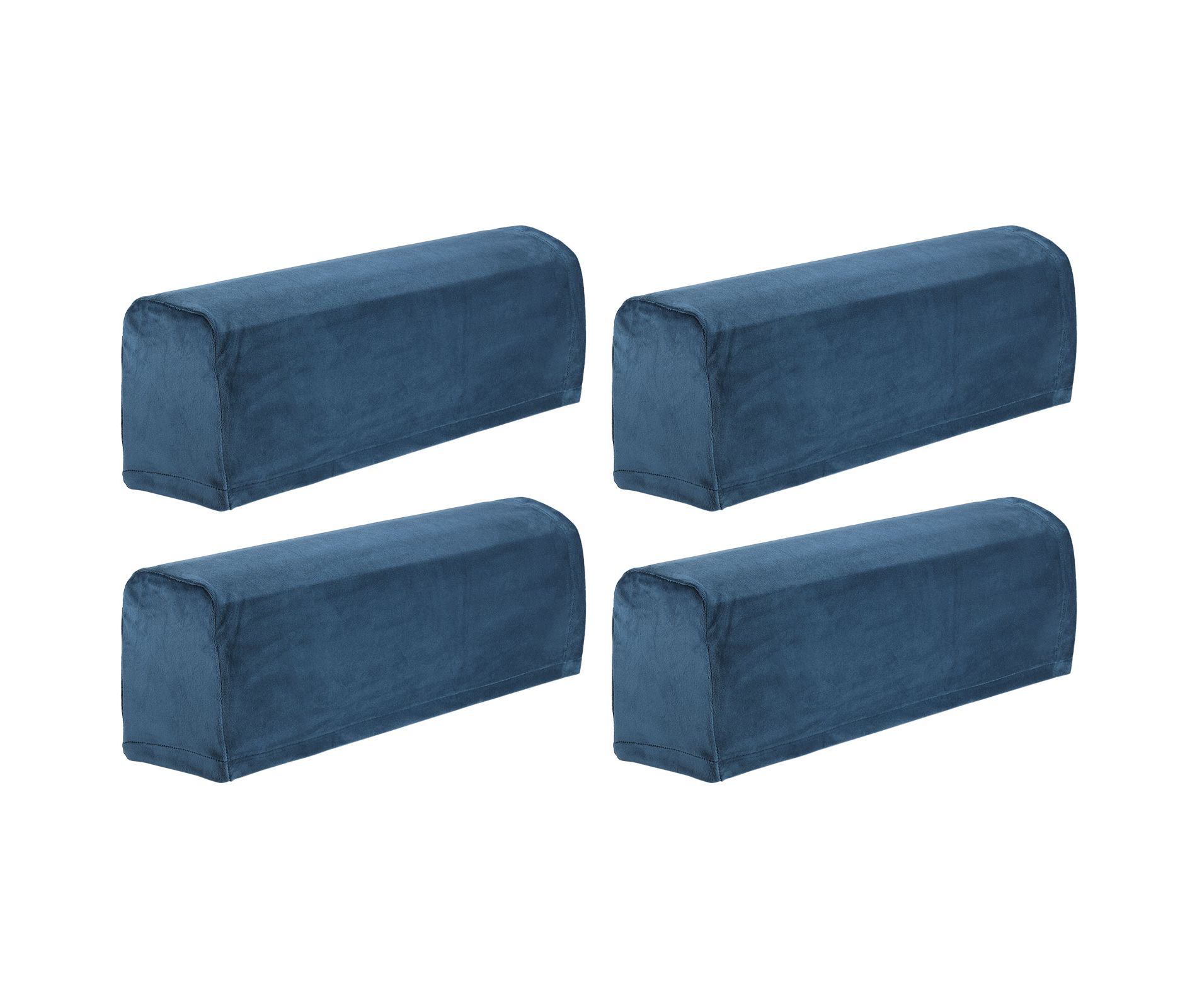 Unique Bargains Stretch Soft Polyester Fiber Sofa Couch Armchair Slipcovers 4 Pcs Navy Blue