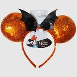 Girls' Disney Minnie Mouse Halloween Bat Ear Headband - Orange
