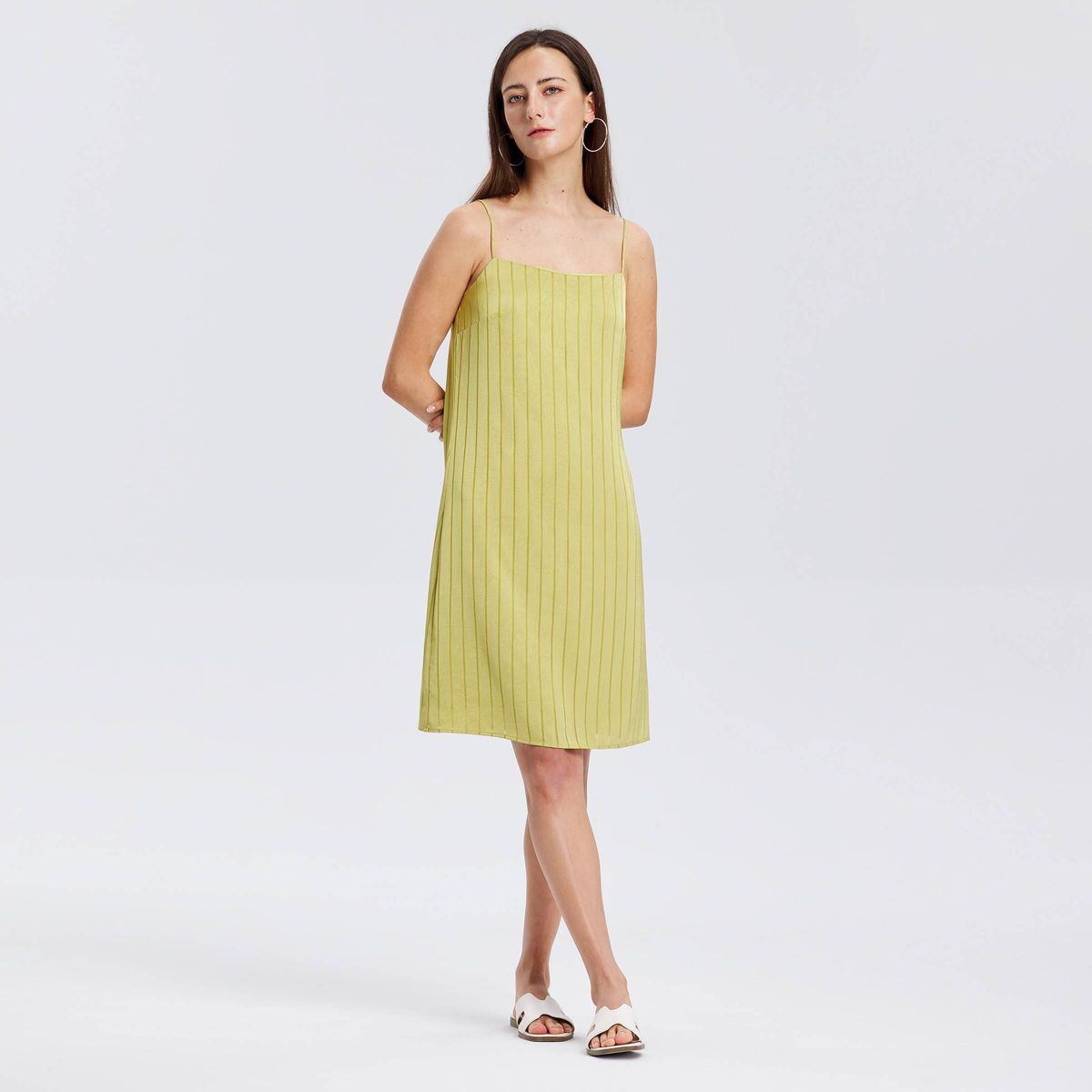 Women's Jacquard Knee length Slip Dress - A New Day™