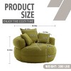 MOONMISS Oversized Barrel Accent Chairs,Round Lazy Sofa with 3 Pillows,Comfy Armchair with Thick Base for Living Room,Bedroom,Apartment - 2 of 4