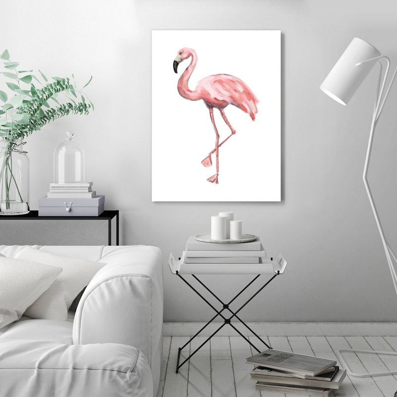 Americanflat Animal Minimalist Pink Flamingo By Jetty Home Wrapped Canvas, 3 of 6