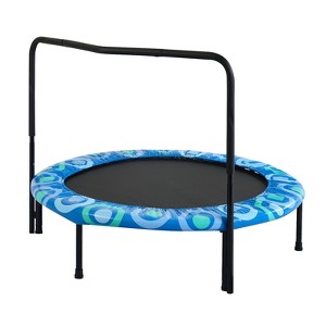 VisioGear Trampoline, Exercise Trampoline with Foam Handle, Round Bouncer for Kids, Blue, 48"*48"*35" - 1 of 4