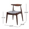 Set of 2 Mid-Century Modern Dining Chairs with Curved Backrest and Cushioned Seat, Wood Side Chairs for Kitchen or Dining Room–The Pop Home - 4 of 4