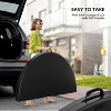 VINGLI Black 48" Round Bi-Folding Commercial Table, 4 Feet Portable Plastic Dining Card Table for Kitchen or Outdoor Party Wedding Event, 1-Pack - 2 of 4