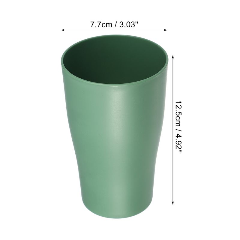 Unique Bargains Bathroom Toothbrush Tumblers PP Cup for Bathroom Kitchen Color Yellow Green 4.92''x3.03'' 2pcs, 4 of 7