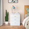 Karl Home 3-Drawer White Particle Board 22.05in. W Chest of Drawer - 2 of 4