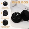Unique Bargains Velvet Octagon Wedding Proposal Engagement 2 Slot Jewelry Storage Ring Box - 3 of 4