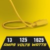 ReelWorks Mountable Retractable Extension Cord Reel - 14AWG x 40' Ft, 3 Grounded Outlets, Max 15A - 3 of 4