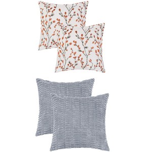REGALWOVEN 4 Pcs Modern Soft Decorative Throw Pillow Covers 18" x 18" - 1 of 4