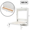 ModernLuxe Full Size Murphy Bed Wall Bed Frame, Wooden Storage Cabinet Bed with 2 Drawers, Beige - 3 of 4