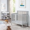Gulches Mini Crib with Mattress Pad - Gray/Rockport Gray, 3-in-1 Convertible, Reversible Back Panel, 3 Adjustable Heights - 3 of 4