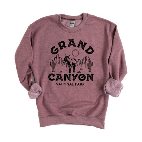 Simply Sage Market Women s Graphic Sweatshirt Vintage Grand Canyon National Park M Heather Maroon