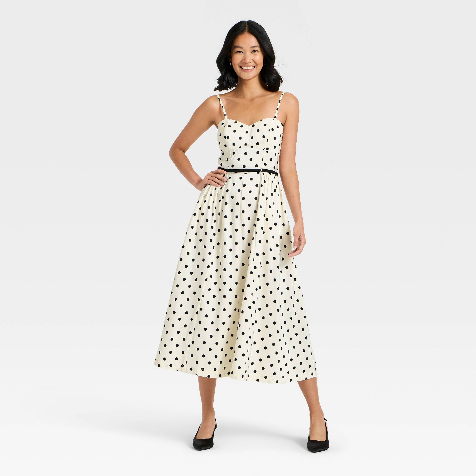 Women's Bow Belt Midi Dress - A New Day™