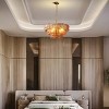 24" 4-Lights Luxury Large Tiered Round Smoke Glass Chandelier - 4 of 4