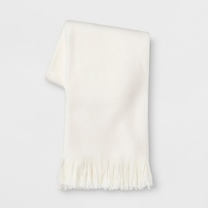 Cozy Solid Throw Blanket Cream - Threshold , Ivory