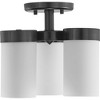Progress Lighting Elevate 3-Light Semi-Flush in Matte Black with Etched White Glass Shade - 4 of 4