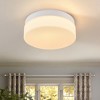 DAKAFUL 5-Color Temperature LED Flush Mount Ceiling Light with painted Hardware & White Jade Glass, Modern Design Ceiling Lamp for Bedroom, Kitchen - 2 of 4