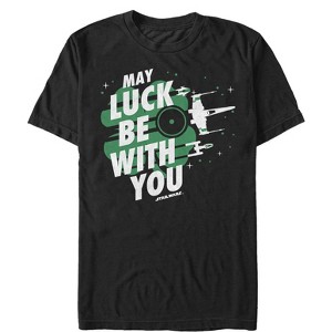 Men's Star Wars St. Patrick's Day May Luck Be With You Clover T-Shirt - 1 of 4
