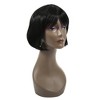 Unique Bargains Women Curly Human Hair Wigs 11" with Wig Cap - 2 of 4