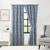 Ellis Curtain Sea Tumble Window Treatment 3" Rod Pocket 100% Cotton Curtain Panels Pairs Navy - 2 of 4