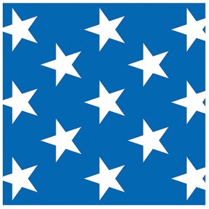 Beistle Patriotic Stars Backdrop - 4 ft x 30 ft - Blue - 1 of 1
