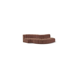 Meridian Furniture,Arc Cognac Vegan Leather Modular Sofa - 1 of 4
