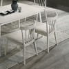 GDFStudio Maxence Farmhouse Rubberwood Upholstered Dining Chairs with Curved Slatted Backrest (Set of 2) - 2 of 4