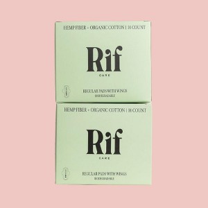Rif Care Organic Regular Pads with Wings- 28 count - 1 of 4
