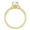 Pompeii3 1 Ct Solitaire Diamond Engagement Ring 14k Yellow Gold Lab Created - 2 of 4