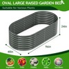 Cesicia 8x4x2ft Gray Oval Galvanized Raised Garden Bed For Vegetables & Flowers - 4 of 4