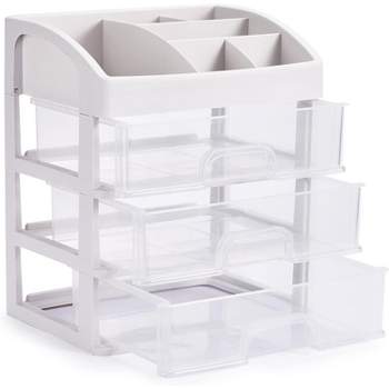 Bins & Things Diamond Painting Organizer with 3 Stackable Drawers - White