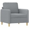 vidaXL Sofa Chair Light Gray 23.6 in. Fabric - image 2 of 4