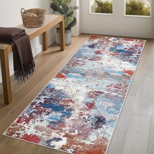 Area Rugs, Washable Rugs for Living Room Soft Rugs for Bedroom, Neutral Modern Low Pile Carpet for Apartment Bathroom Dining Room Hardwood Floor - 1 of 4