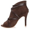 Journee Collection Womens Samara Back Heel Zip Peep Toe Stiletto Booties - 2 of 4