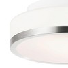 CWI Lighting Frosted 1 Light Drum Shade Flush Mount With Satin Nickel Finish - 4 of 4