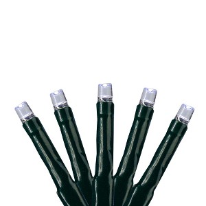 J. Hofert Co 200 Pure White Multi-Function LED M5 Mini Christmas Lights - 20.5 ft Green Wire - 1 of 3