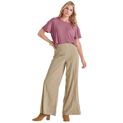 VENUS Womens Corduroy Wide Leg Pants
