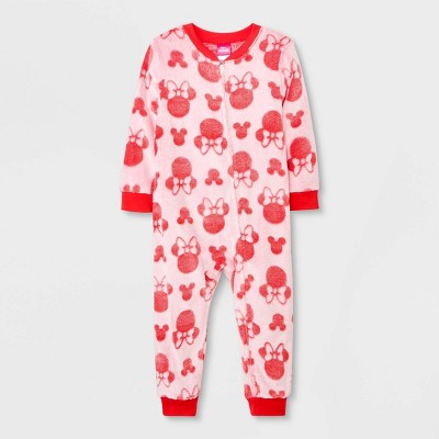 Toddler Girls' Minnie Mouse Union Suit - Red