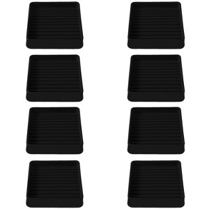 Aoibox 2.5x2.5 Inch Square Rubber Furniture Caster Cups Anti-Slip Pads Bed Floor Protectors for All Surfaces 4 Pack - 1 of 4