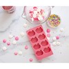 Silver Buffalo Sanrio Hello Kitty Hearts Silicone Ice Cube Tray | Makes 8 Cubes - 3 of 4