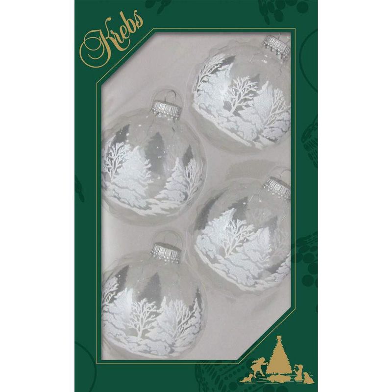 Christmas By Krebs - 67mm/2.625" Decorated Glass Balls Ornaments [4 Pieces], 1 of 5