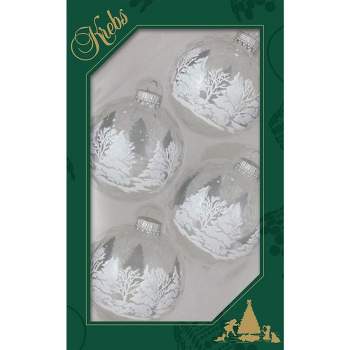 Christmas By Krebs - 67mm/2.625" Decorated Glass Balls Ornaments [4 Pieces]